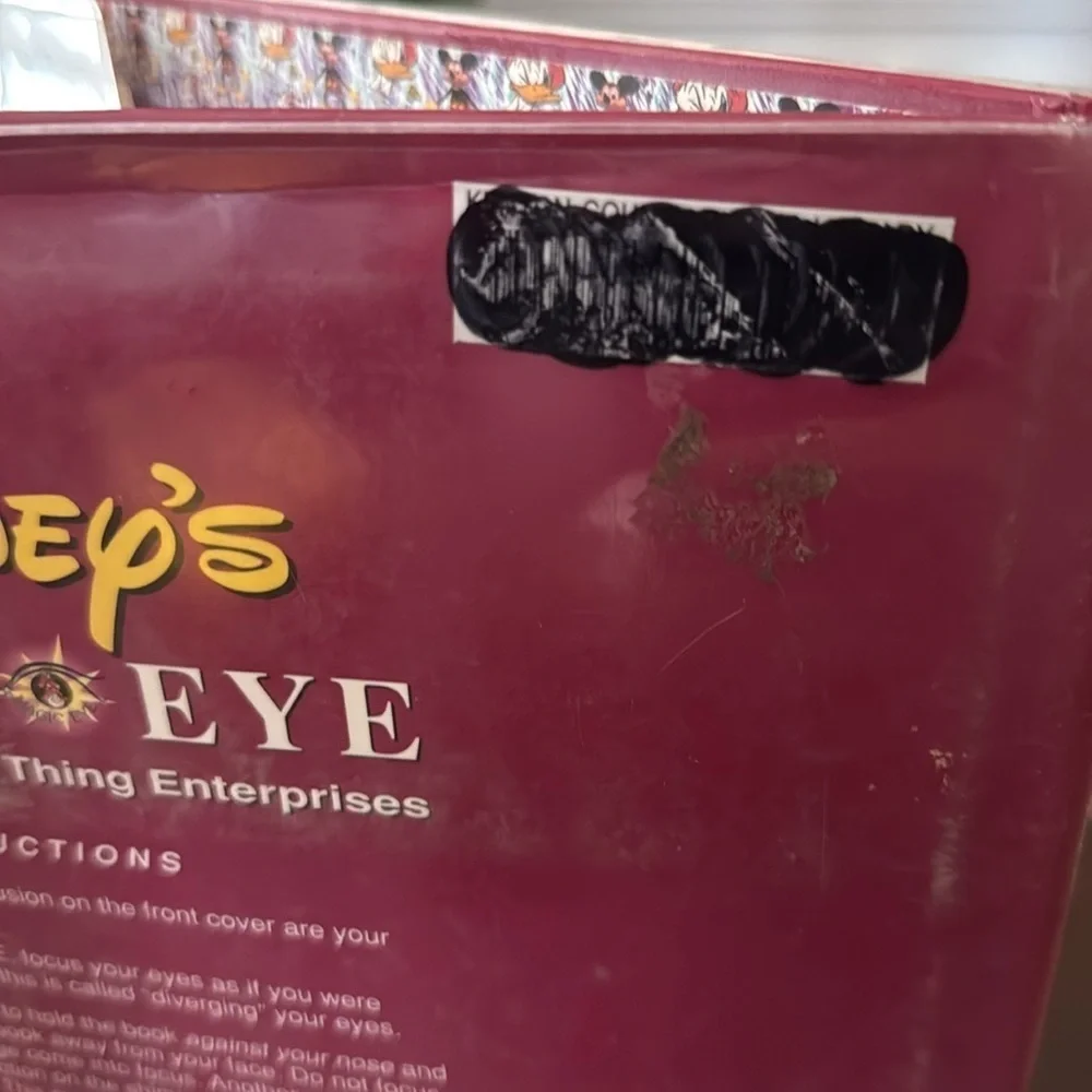 Vintage Disney magic eye book from scholastic